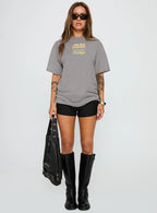 Dodge Racer Oversized Graphic Tee Grey