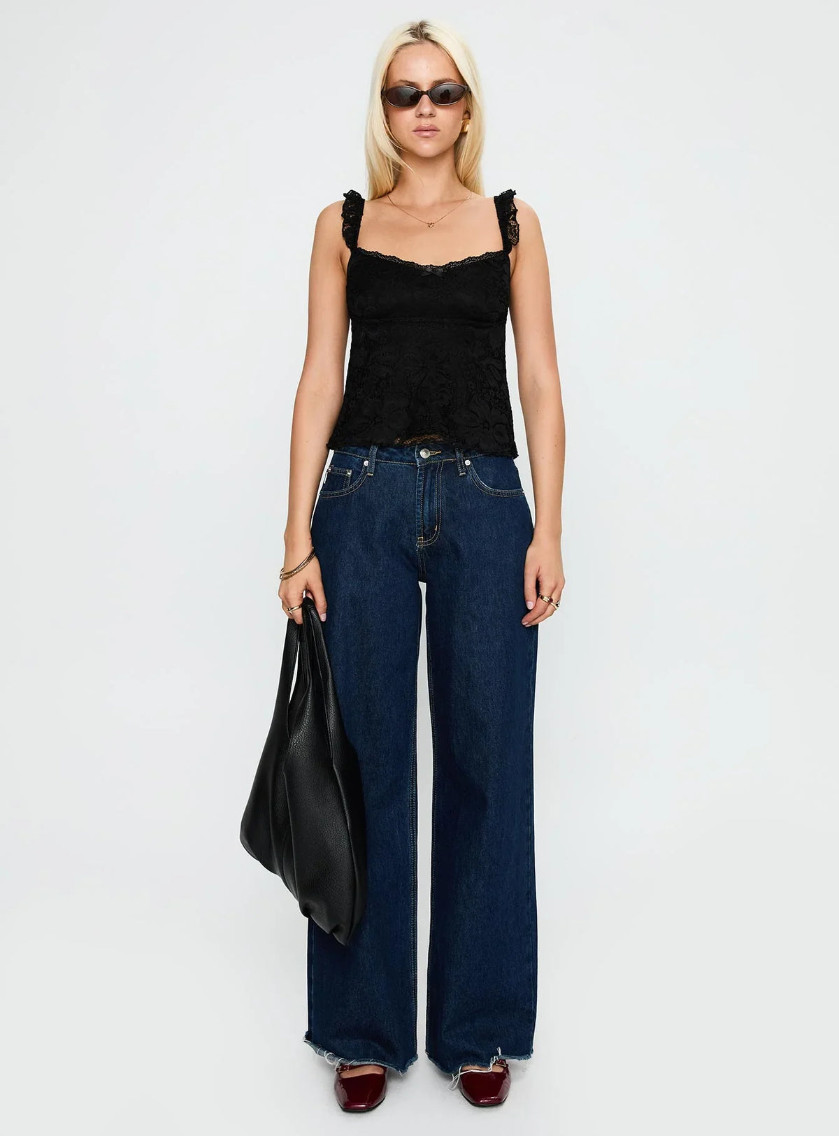 Madaleine Lace Top Black