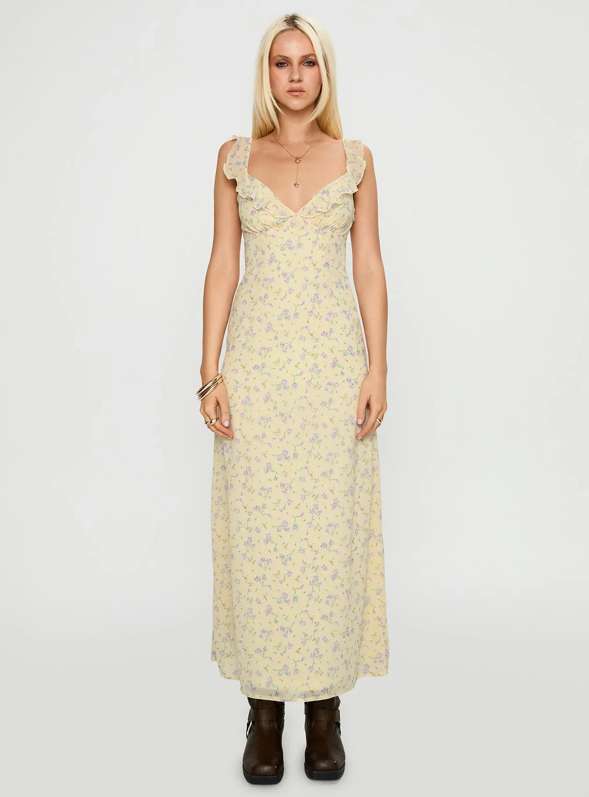 Jayne Frill Maxi Dress Multi