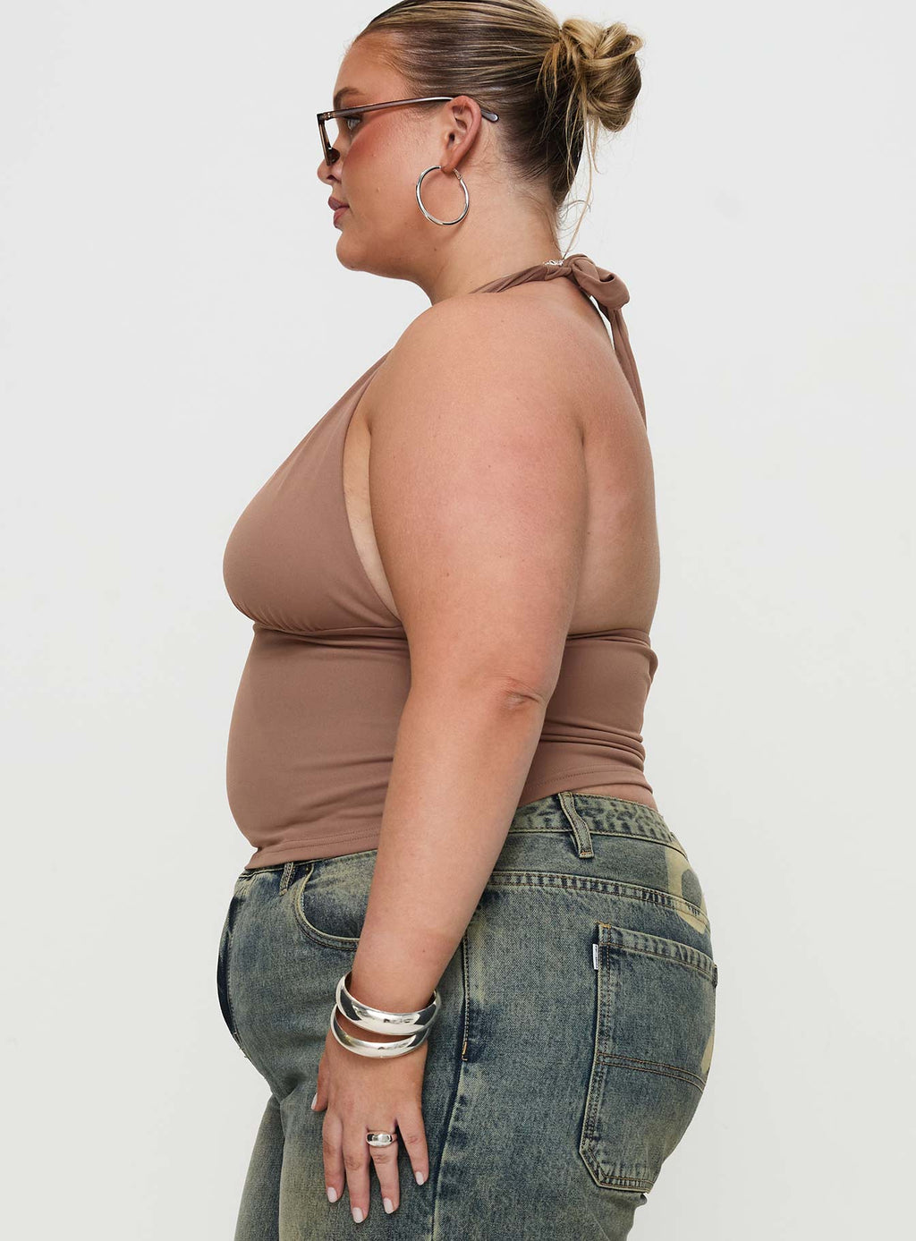 Whimsy Halter Top Chocolate Curve