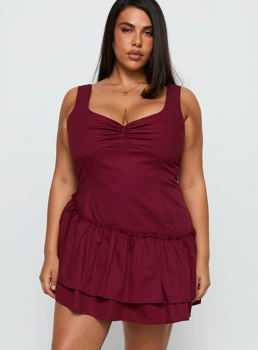 Shantelle Romper Burgundy Curve