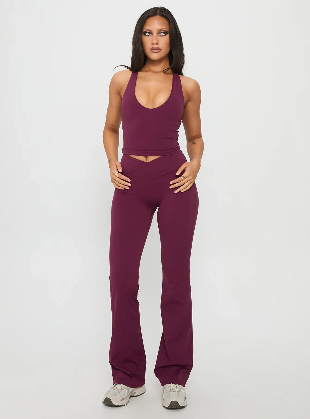 Fast Track Longline Active Tank Top Plum