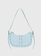 Bright Lights Studded Shoulder Bag Blue