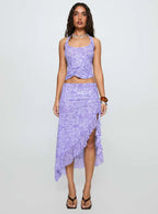 Rains And Pours Mesh Set Purple Floral