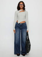 Ellara Long Sleeve Top Grey