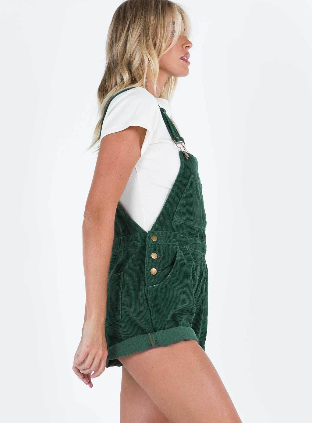 Kacey Short Overalls Khaki Tall