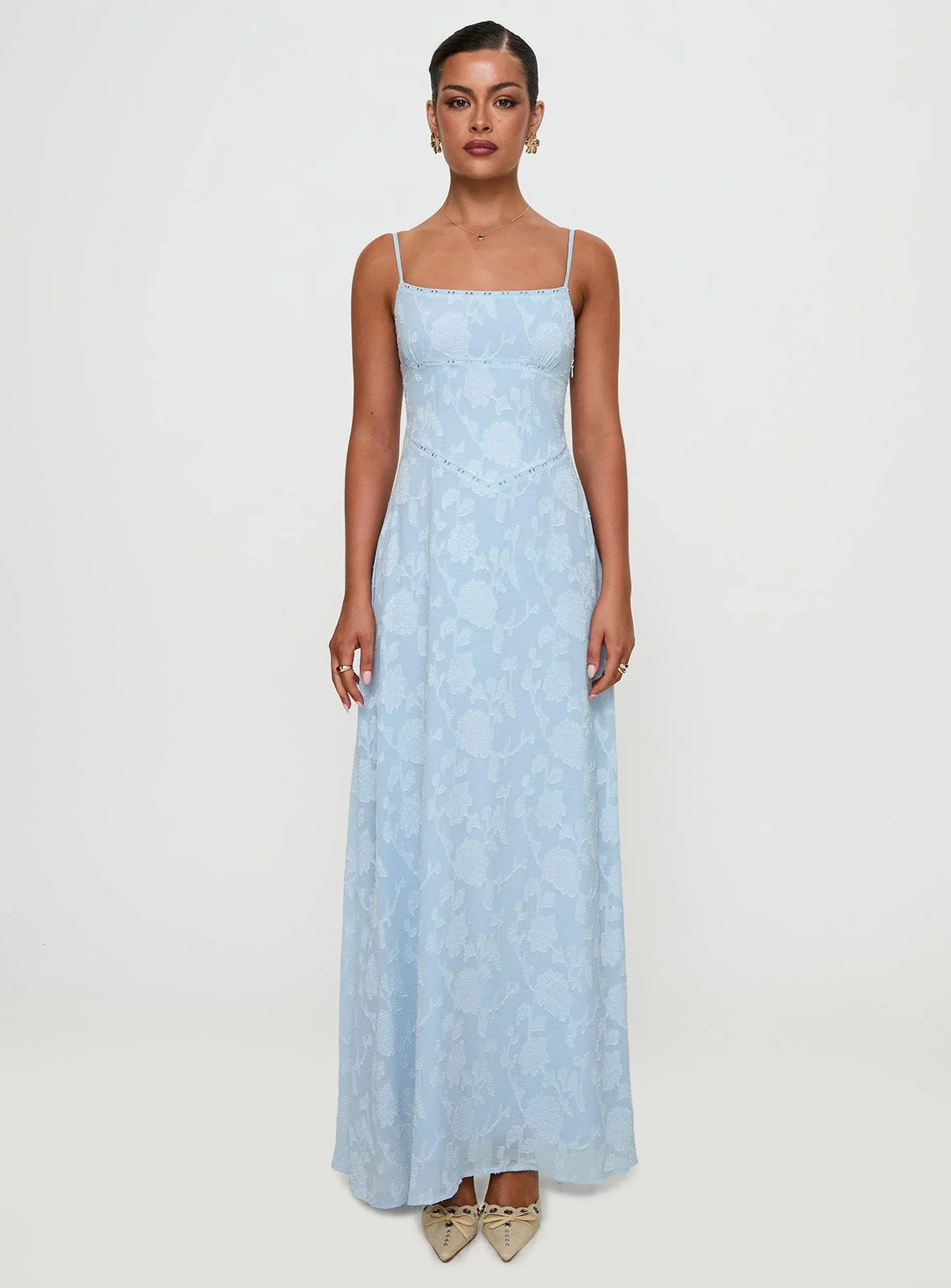South Of France Maxi Dress Blue Petite