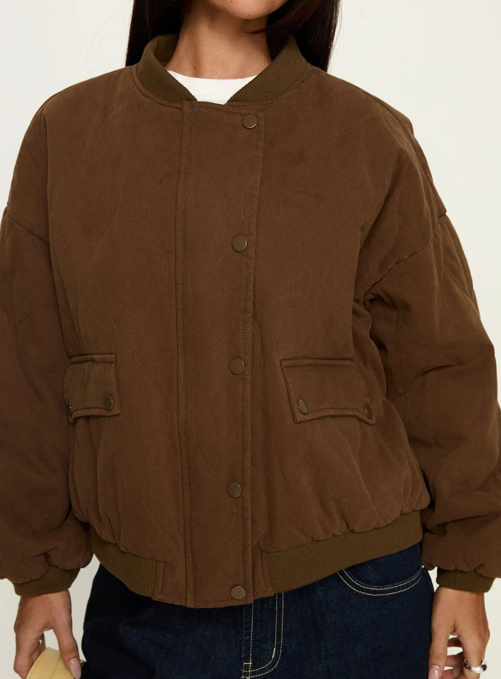 Stick Season Quilted Jacket Brown