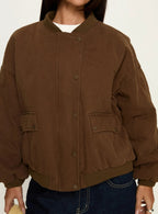 Stick Season Quilted Jacket Brown