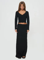 Memi Long Sleeve Top Black