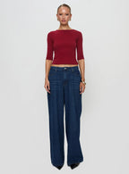 Elaia 3 4 Sleeve Top Red