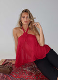 Zoanne Chiffon Layered Top Guava