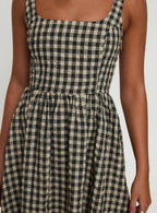 Cartmel Check Maxi Dress Black Cream