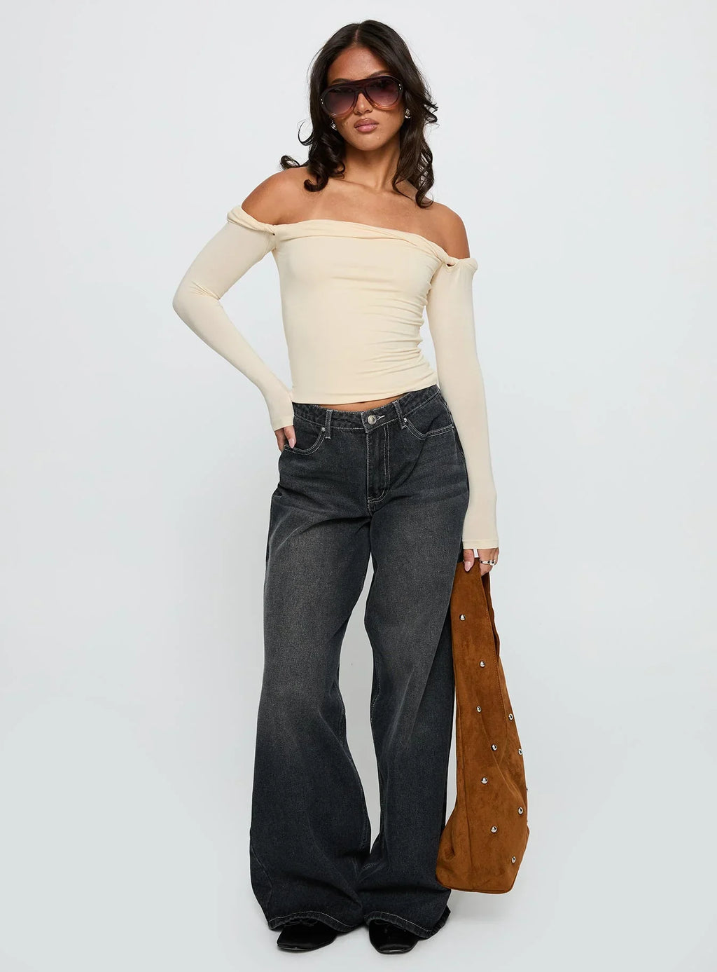 Dusky Long Sleeve Top Cream