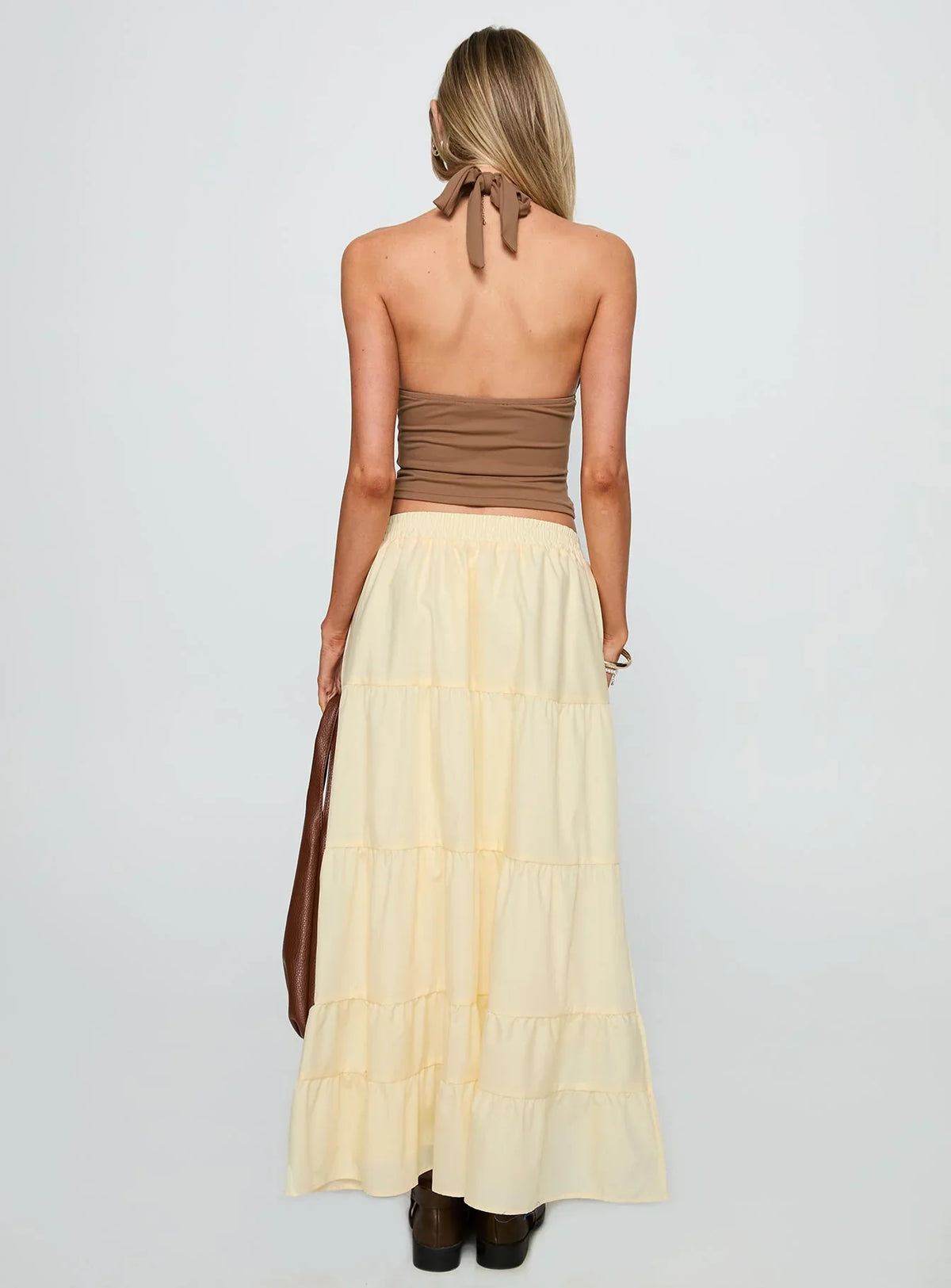 Garden Party Maxi Skirt Lemon