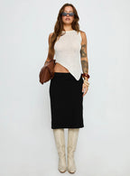 Genivieve Boucle Asymmetrical Top Ivory