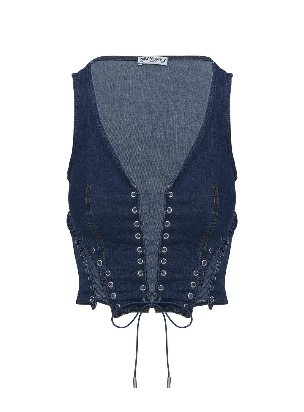 Edenette Top Mid Blue Wash