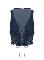 Edenette Top Mid Blue Wash