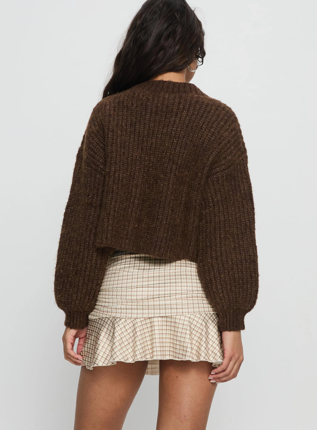 Celebrations Mini Skirt Beige Check