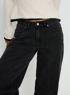 Lando Low Rise Straight Leg Jeans Washed Black