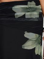 Cooperi Maxi Skirt Black Floral