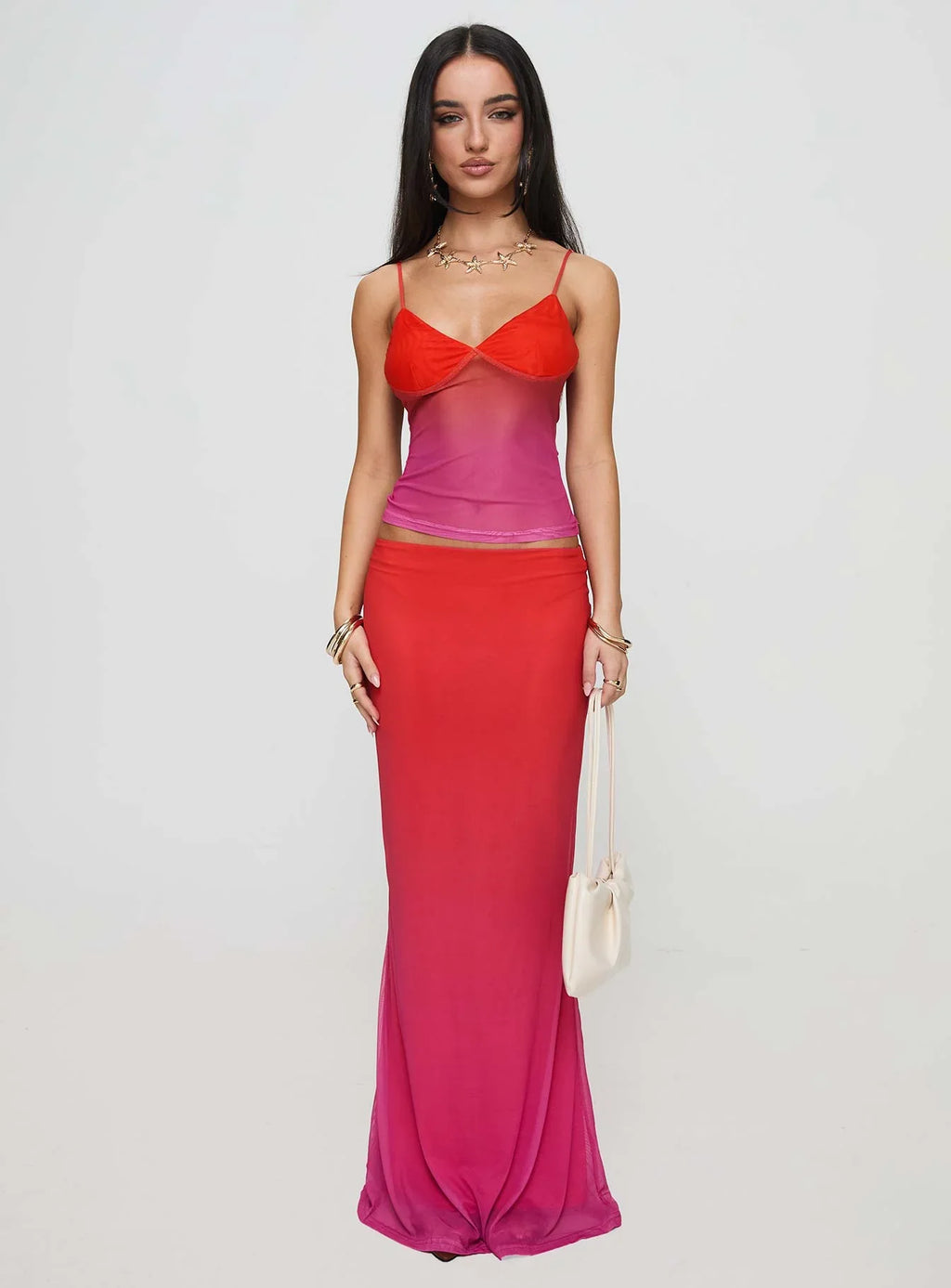 Teen Spirit Maxi Skirt Pink Ombre