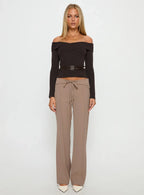 Narratives Wrap Tie Trouser Pant Taupe