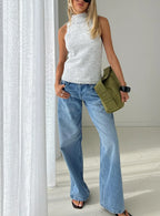 Ellanor Low Rise Slouch Denim Jean Washed Mid Blue Wash