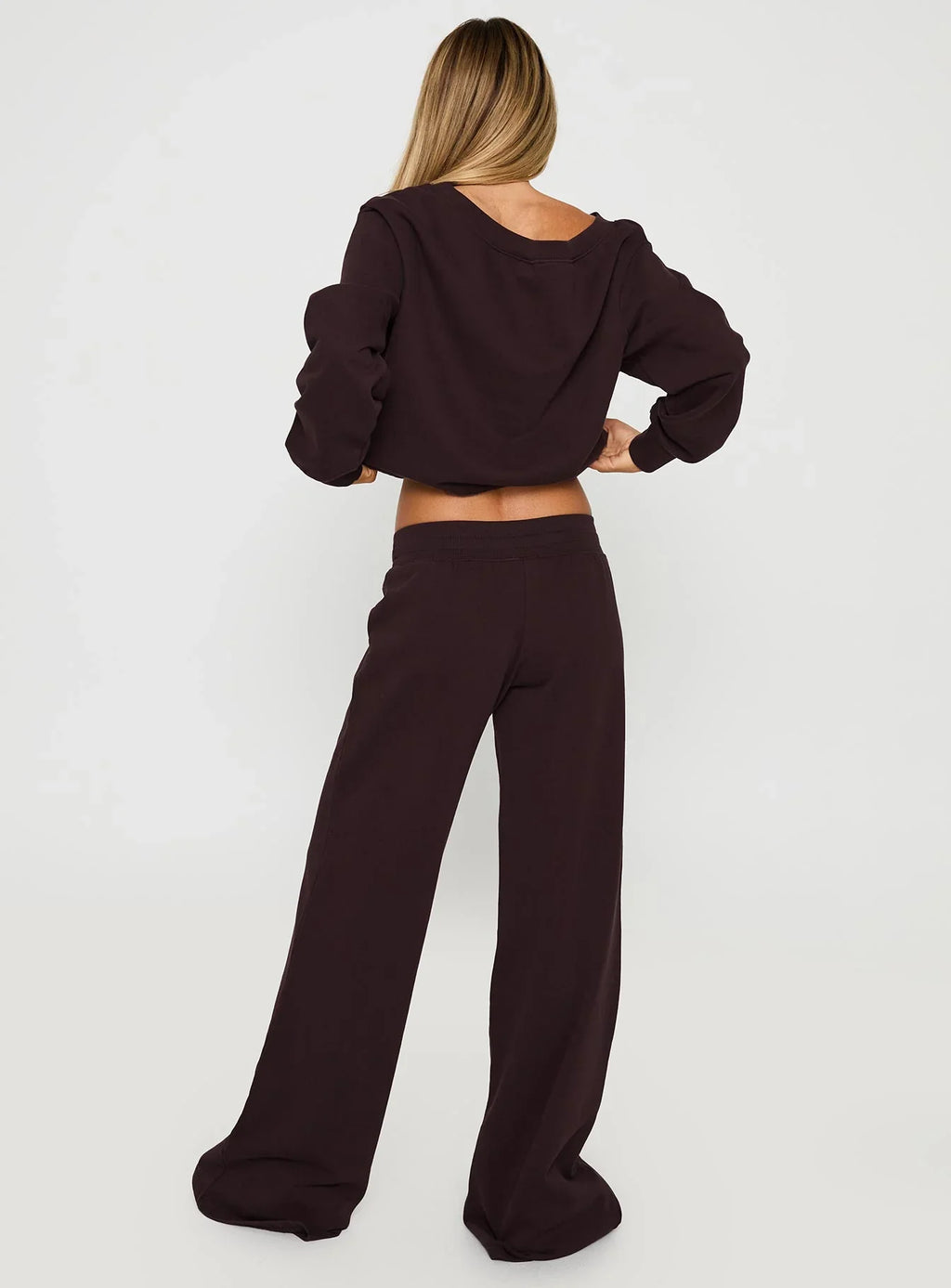 Dodie Wide Leg Pants Washed Brown