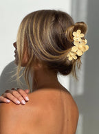 Devinn Floral Claw Clip Yellow