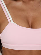 Exhilarate Layered Crop Top Pink White