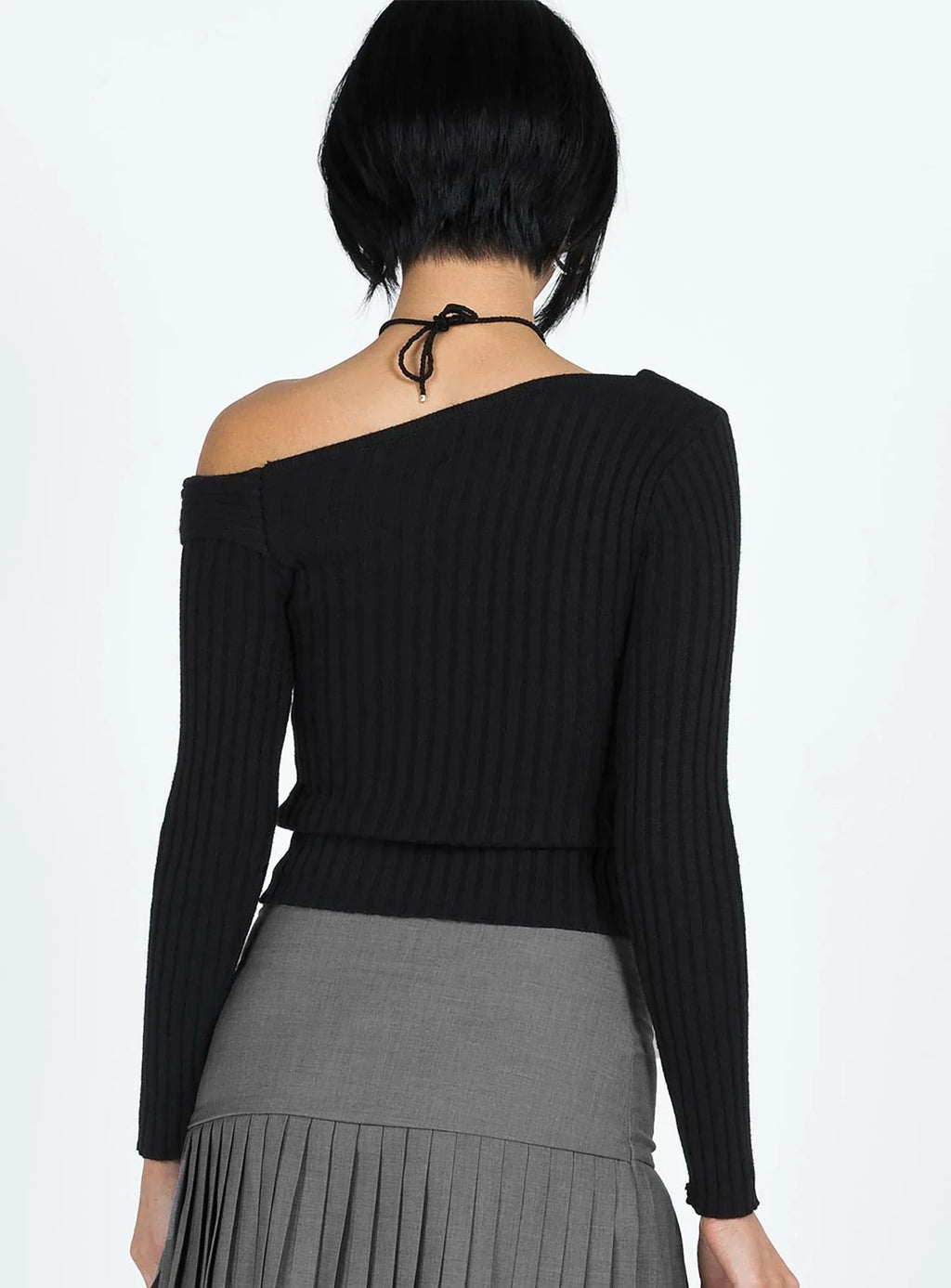 Jaybell Cold Shoulder Sweater Black