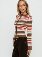 Milda Knit Cardigan Multi Stripe