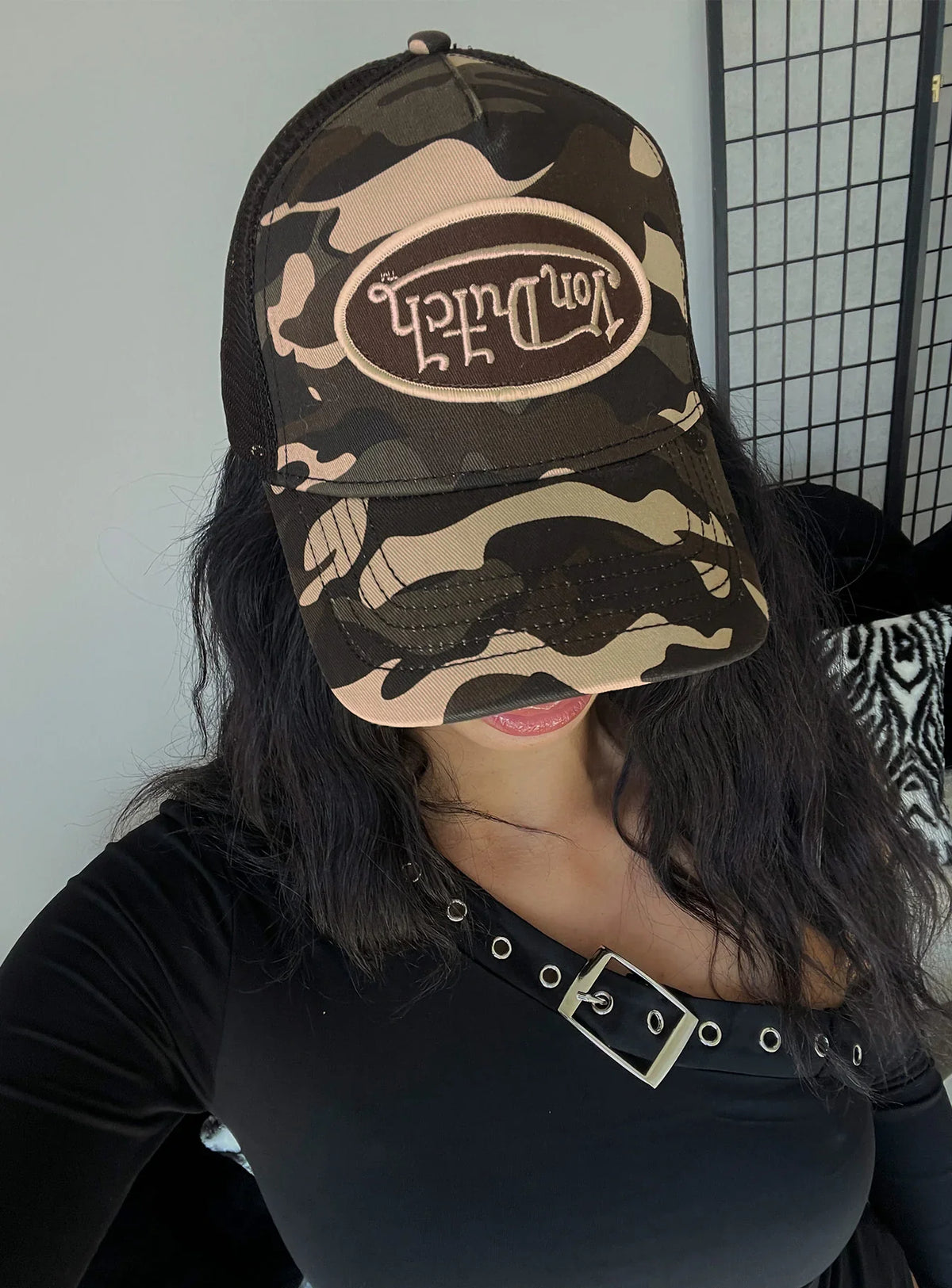 Von Dutch Multi Trucker Hat Brown Camo