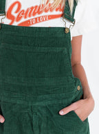 Kacey Short Overalls Khaki Tall