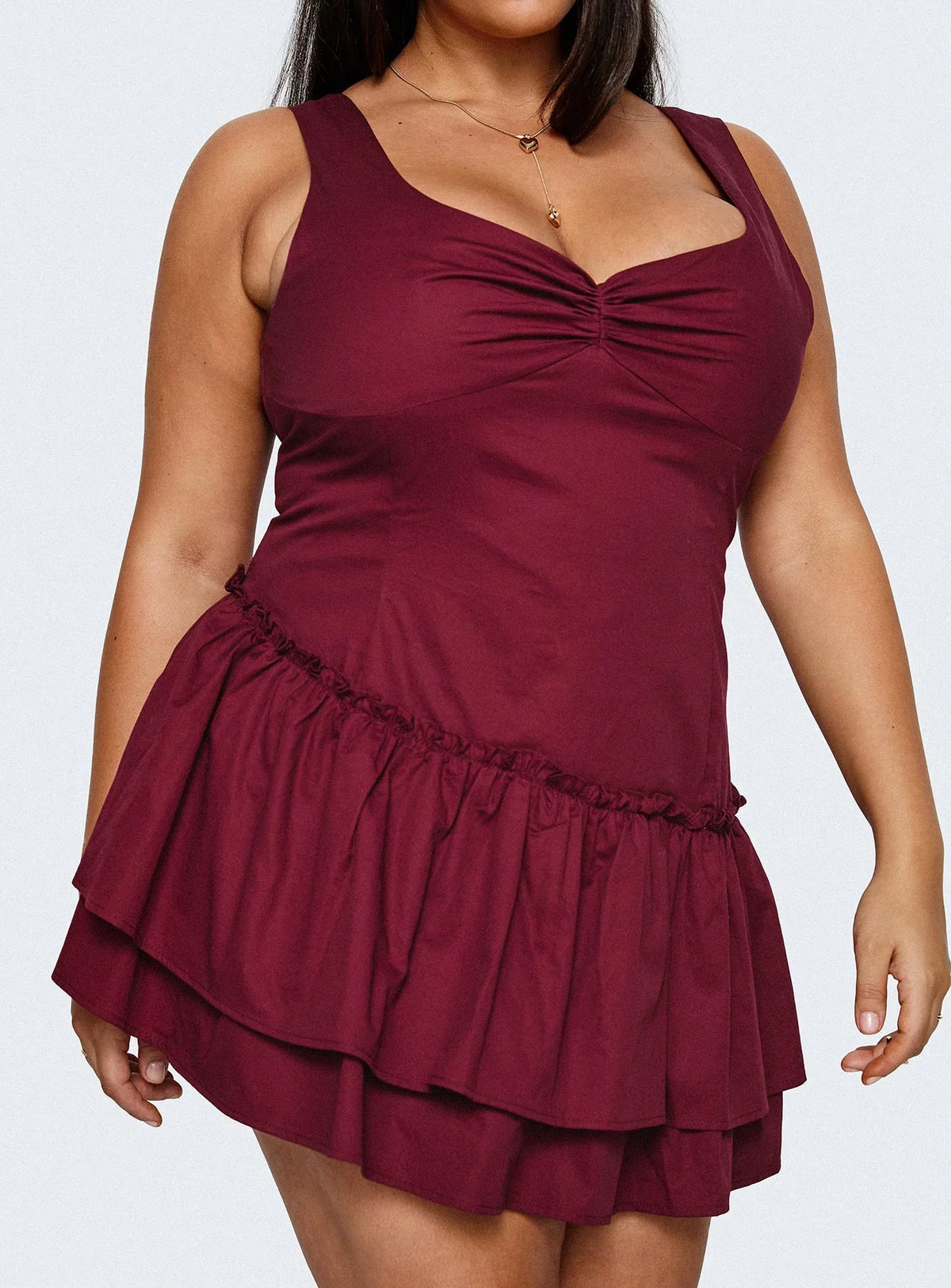 Shantelle Romper Burgundy Curve