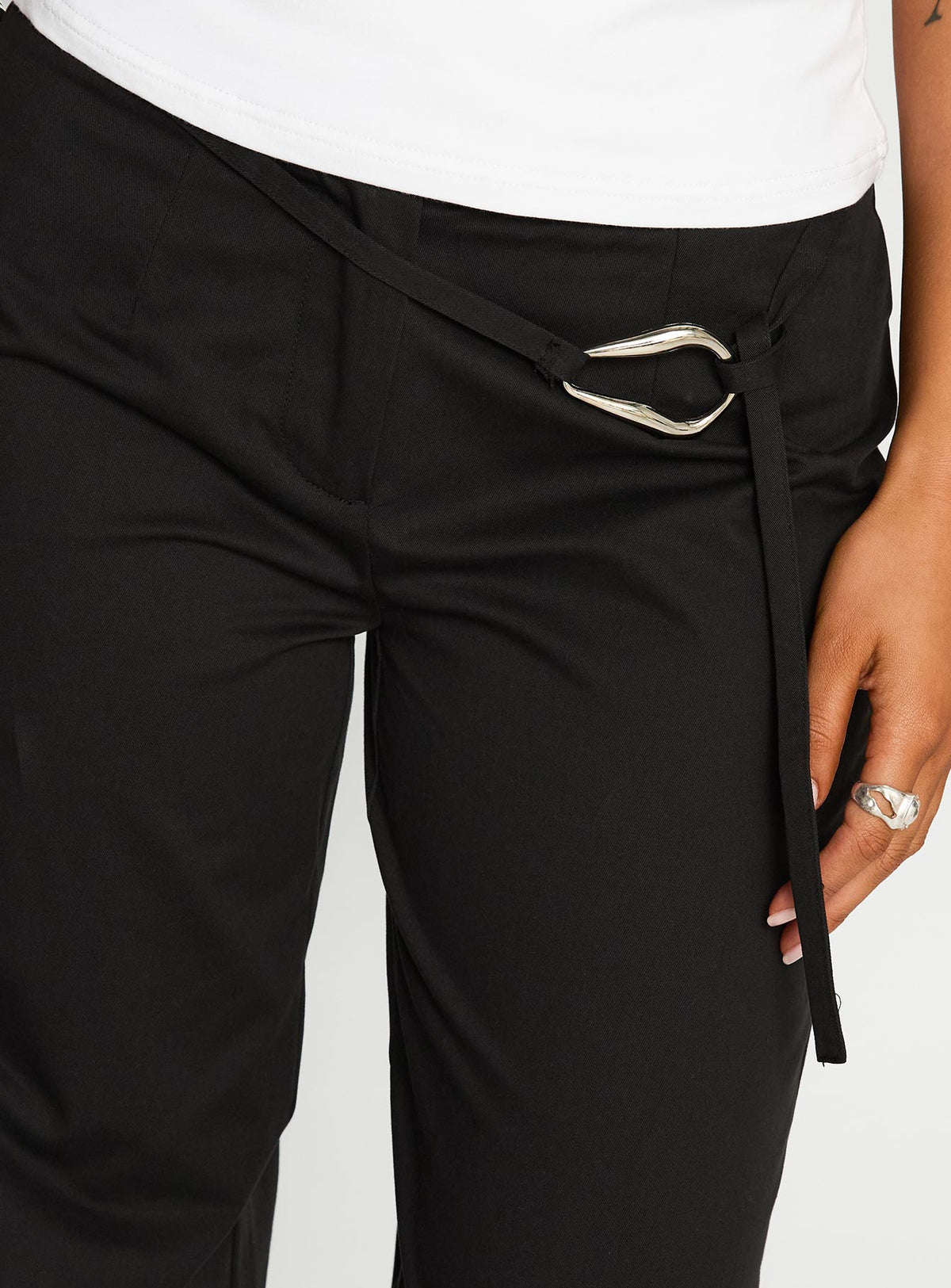 Lucetta Wide Leg Pant Black