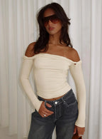 Dusky Long Sleeve Top Cream