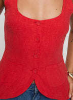Spirito Vest Top Red