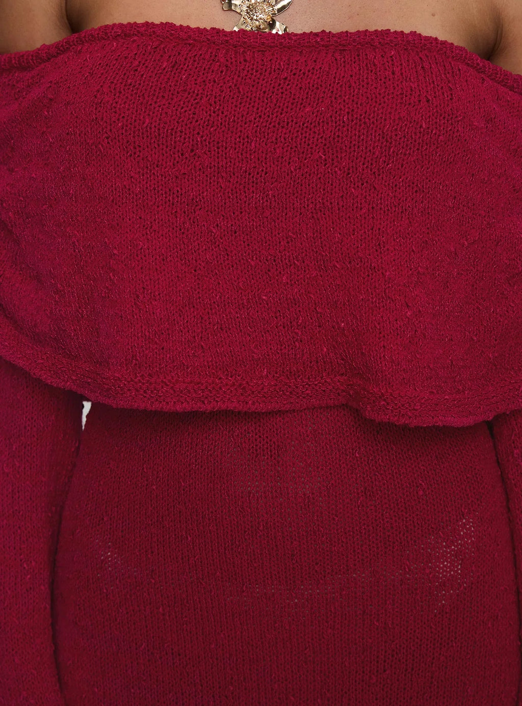 Aleyah Long Sleeve Maxi Dress Burgundy
