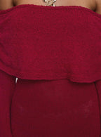 Aleyah Long Sleeve Maxi Dress Burgundy