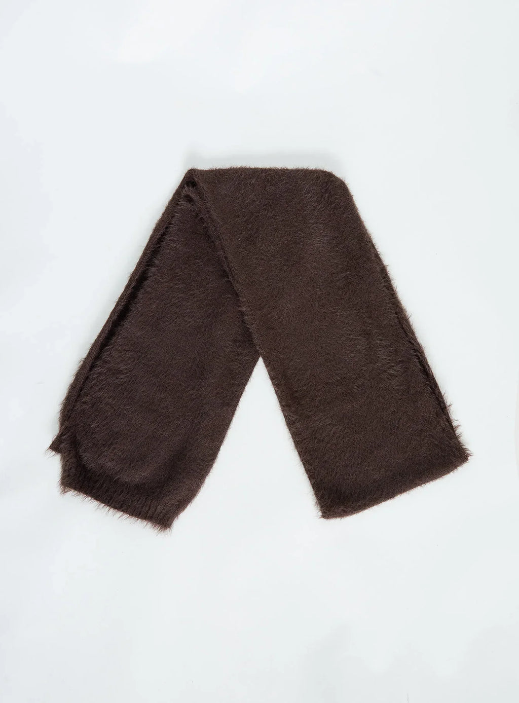 Yvetta Fluffy Scarf Brown