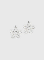 Sweet Embrace Flower Earrings Silver