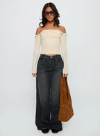 Dusky Long Sleeve Top Cream