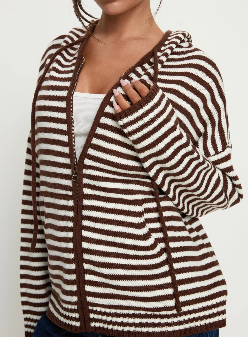 Brienna Zip Jacket Brown
