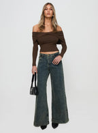 Ziggie Low Rise Baggy Jeans Antique Wash