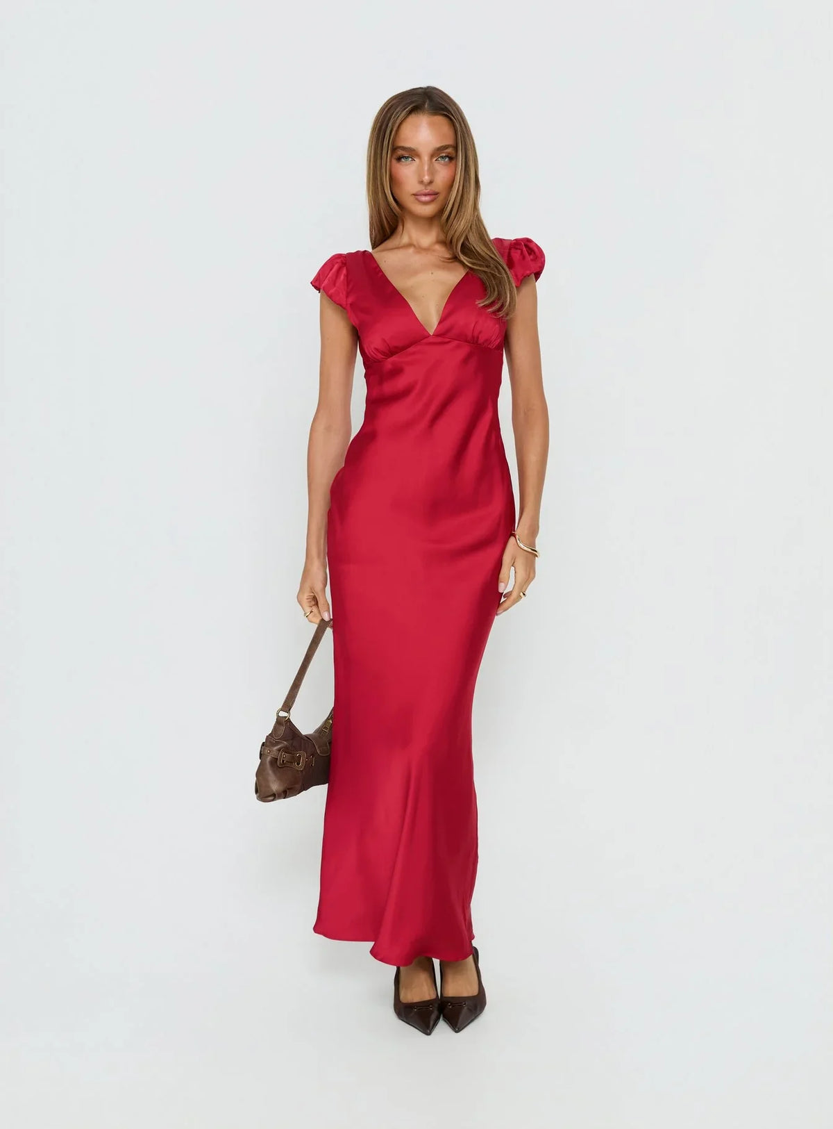 Forest Hill Backless Maxi Dress Red