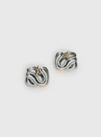 Heavenly Dream Square Earrings Gold Silver