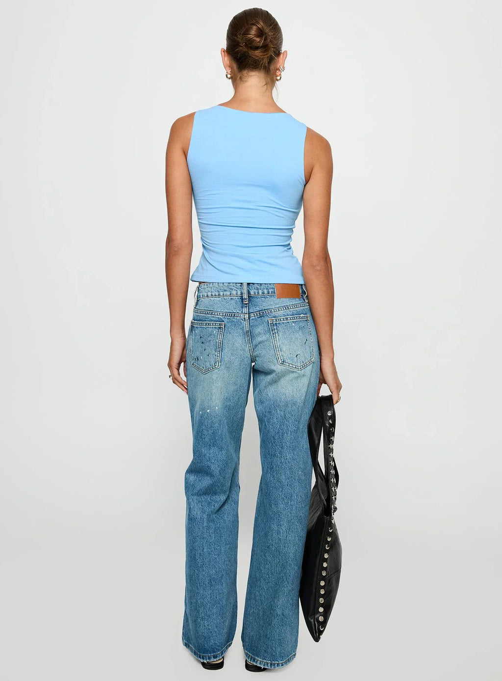Picasso Mid Rise Straight Leg Jeans Mid Blue