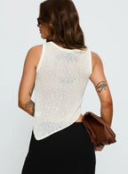 Genivieve Boucle Asymmetrical Top Ivory